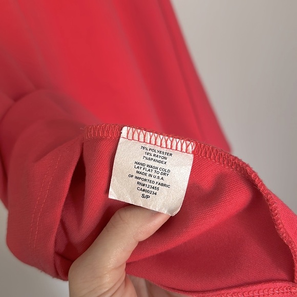 Design Lab Red Sleeveless Dress with Striped Trim - Picture 3 of 4